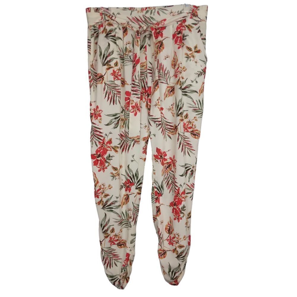 One 5 One | Floral Print Boho Elastic Waist Pants | Size L
